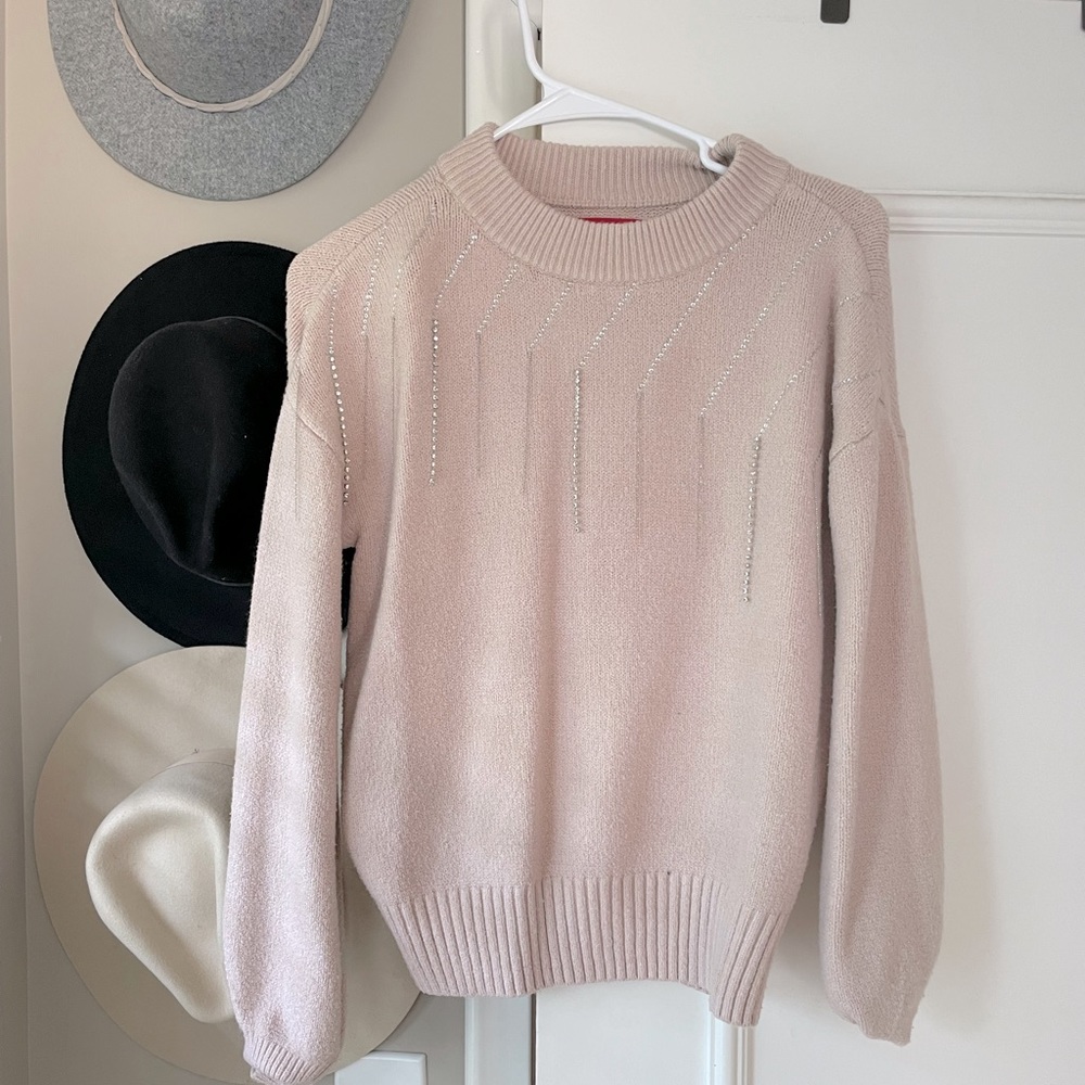 Light pink bling sweater